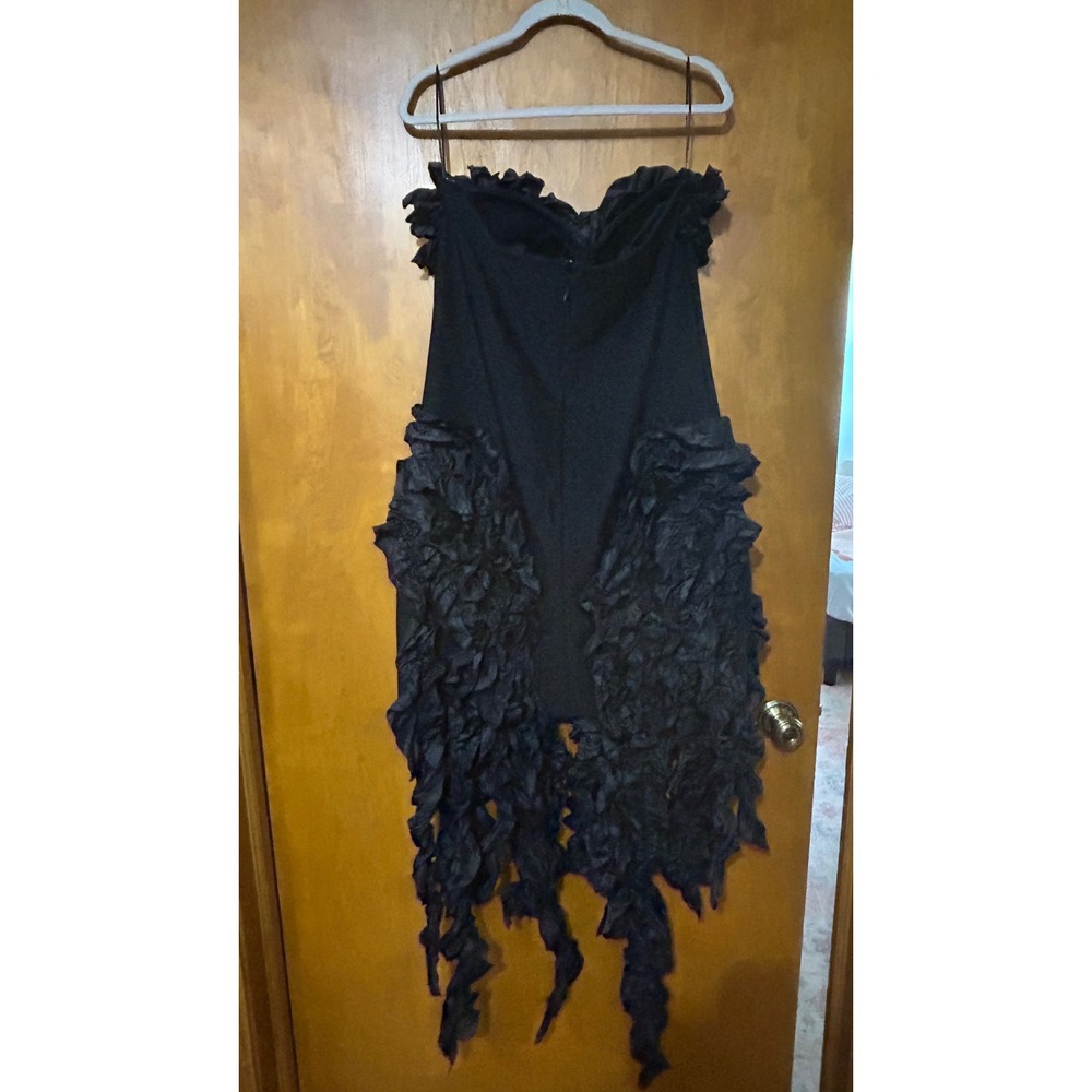 Fashion Nova Leila Bandage Mini Dress Womens 2X Black Ruffle Avant Garde Goth